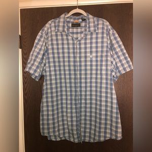 Timberland blue plaid button-front shirt size XXL